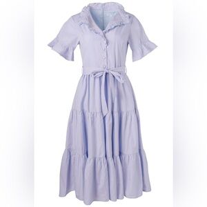 Ivy City Co Sutton Pinstripe Midi Dress - Size 6, NWT